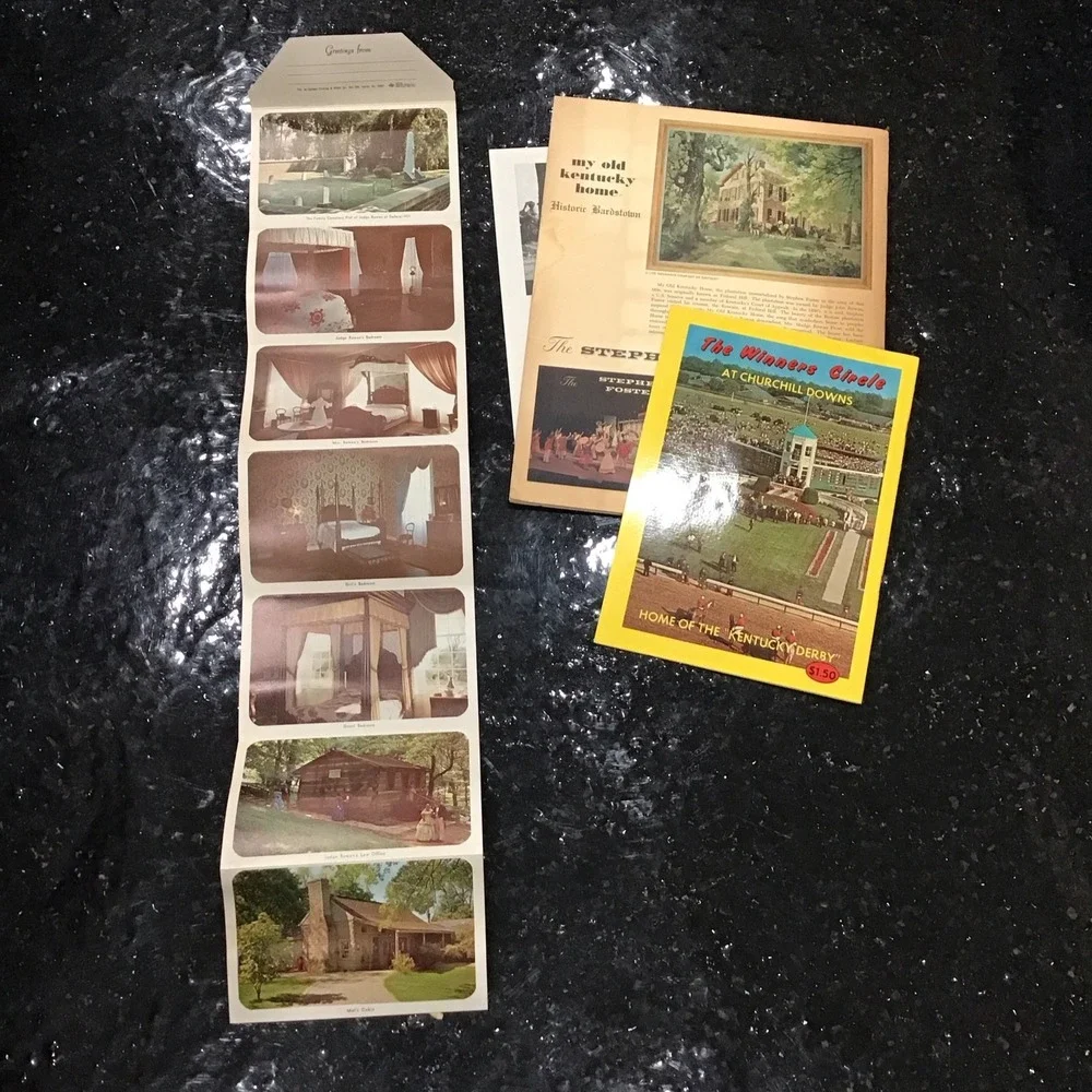Vintage Kentucky Souvenir Booklets & Postcards Churchill Downs Bardstown Foster